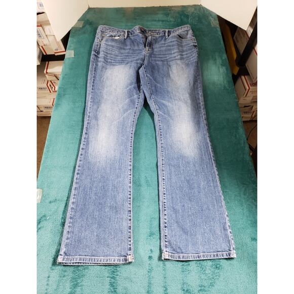 Mossimo Jeans Size 14 Womens Blue Stretch Pants Denim Ladies Mid Rise Bootcut - Picture 2 of 11